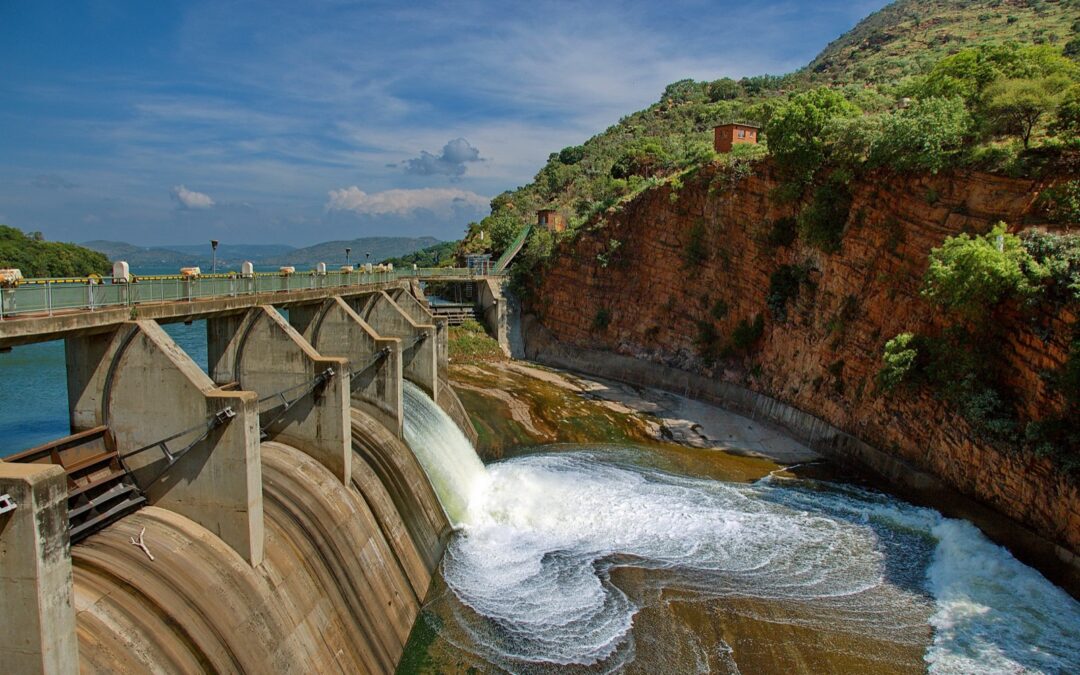 Sluice gates on the Hartbeespoort Dam wall